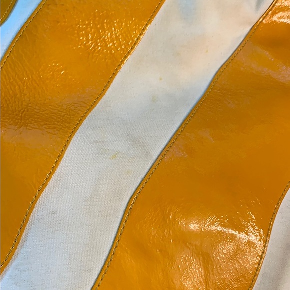 Dooney & Bourke yellow white stripe hobo bag - Picture 8 of 8